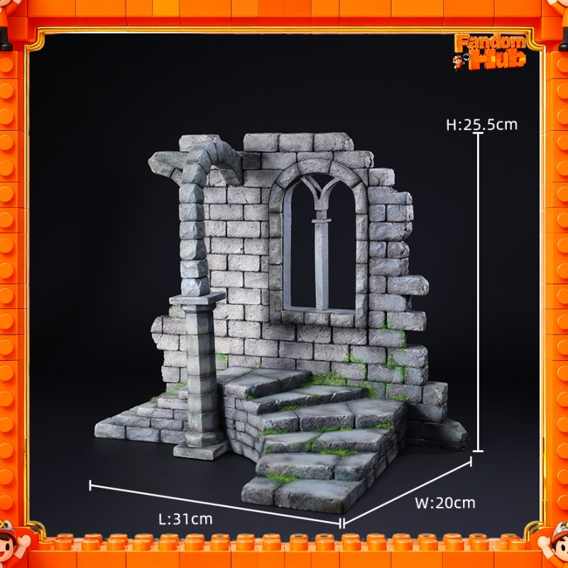 Model Figure Base - Mmmtoys Модель средневекового замка-руин (версия 2.0)