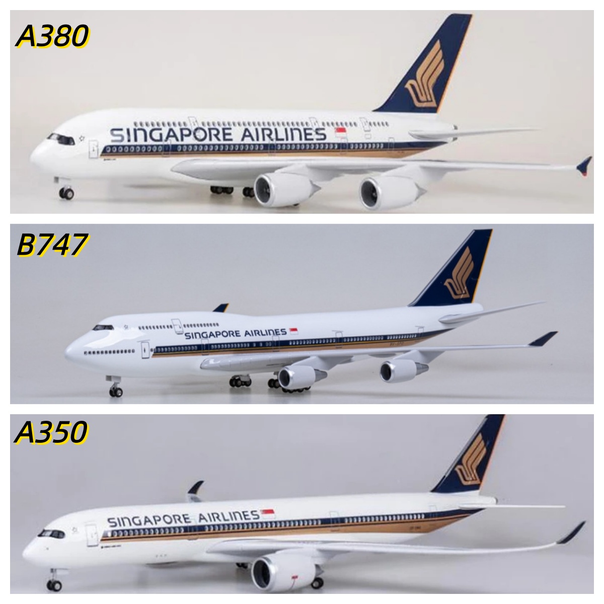 Model Kit Singapore - 47 см литые самолеты Singapore Airline