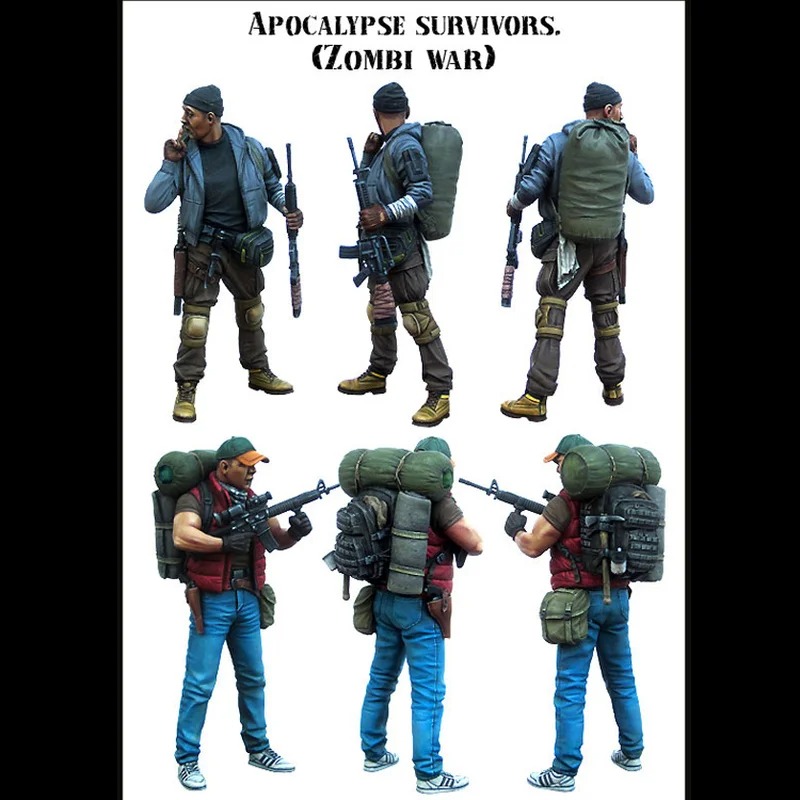 Model Kit Zombie - 1/35 литая под давлением фигурка из