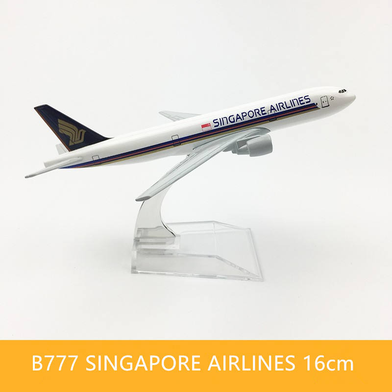 Model Kit Singapore - Металлическая миниатюрная модель самолета Singapore B777