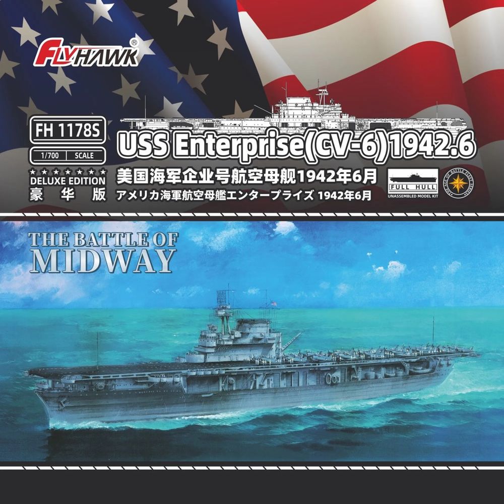 Model Kit Uss Enterprise - Flyhawk FH1178S 1/700 USS Enterprise (CV-6)