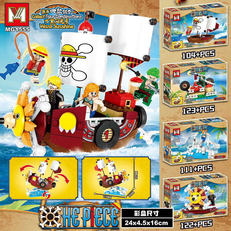 Model Kit One Piece Ship - Конструктор «Пиратский корабль Ванли» из серии