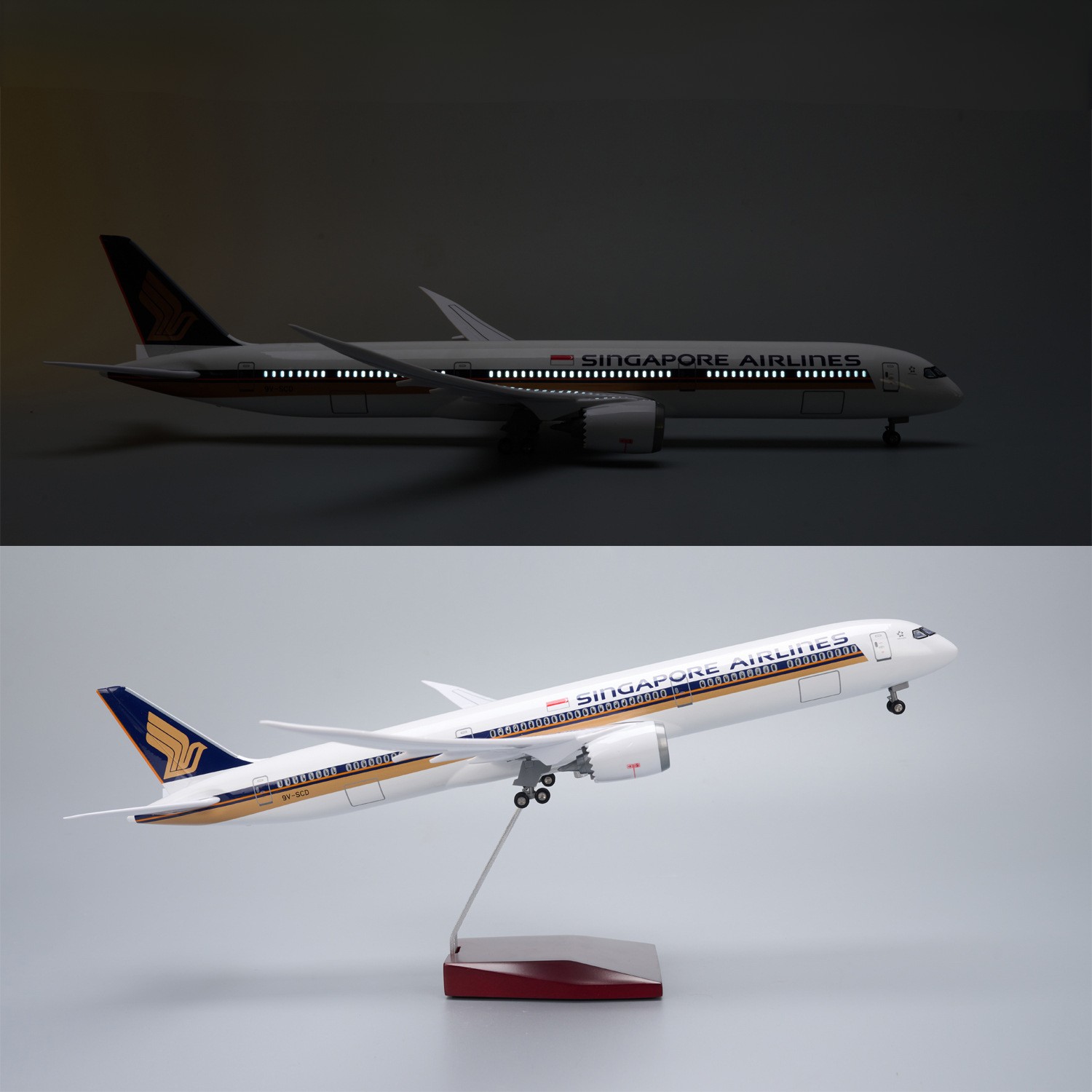 Model Kit Singapore - Модель самолета Boeing 787-10 (Сингапур) из