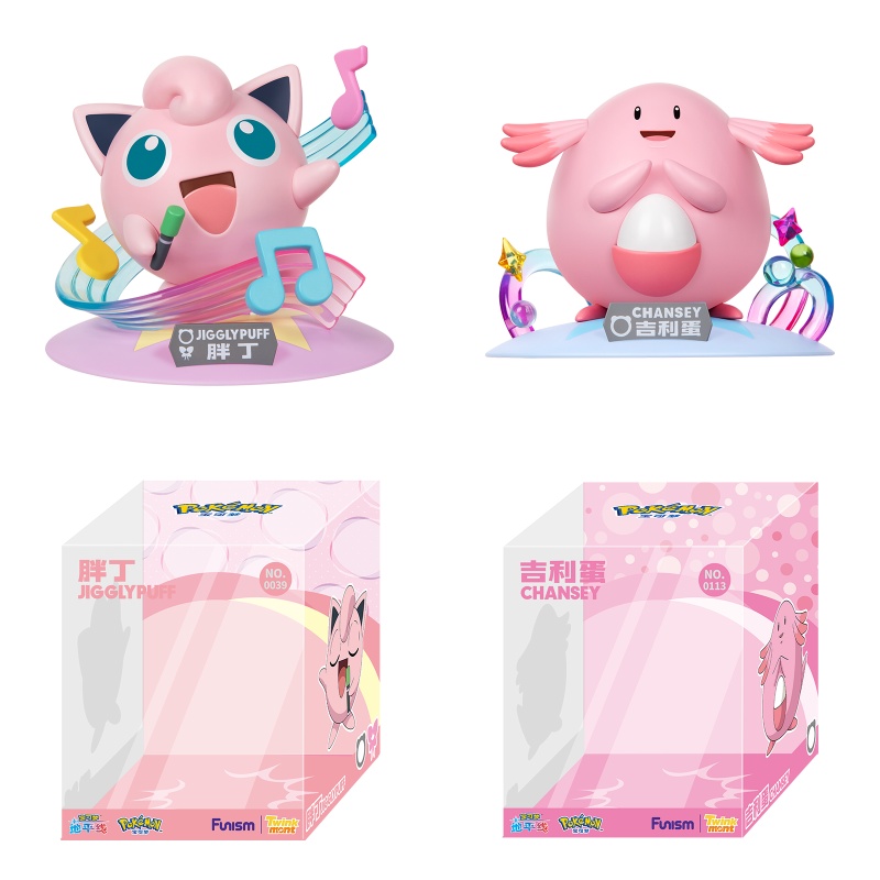 Model Kit Pokemon - Оригинальные аниме-фигурки Покемонов: Джигглипуф, Ченси. Коллекционные