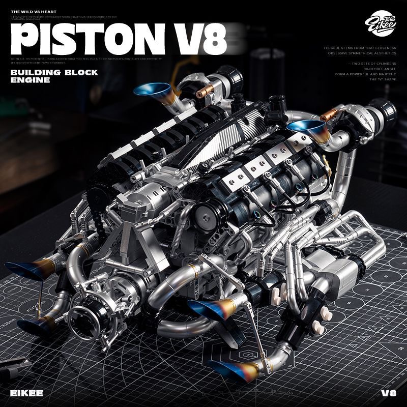 MOC Supercar V8 Комплект строи – обзор и цена Model Kit V8