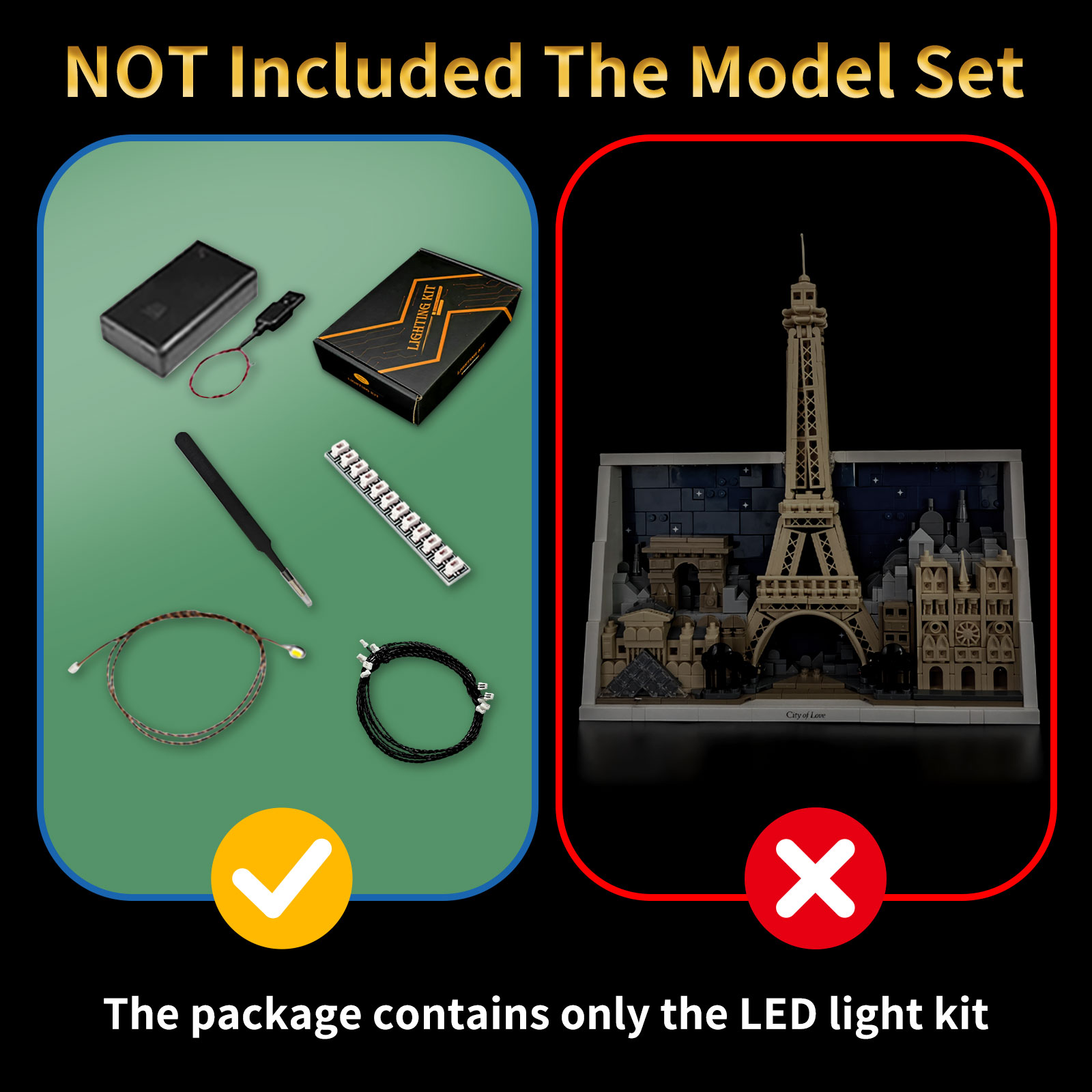 Комплект светодиодного освещен – обзор и цена Model Kit Lego